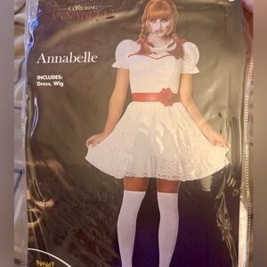 Spirit White and Red Costume Dress with Wig
